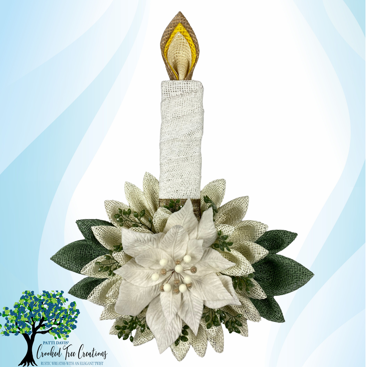 Christmas Candle Wreath with Calming Color Palette