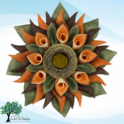Fall Sunflower Swirl Petal Wreath
