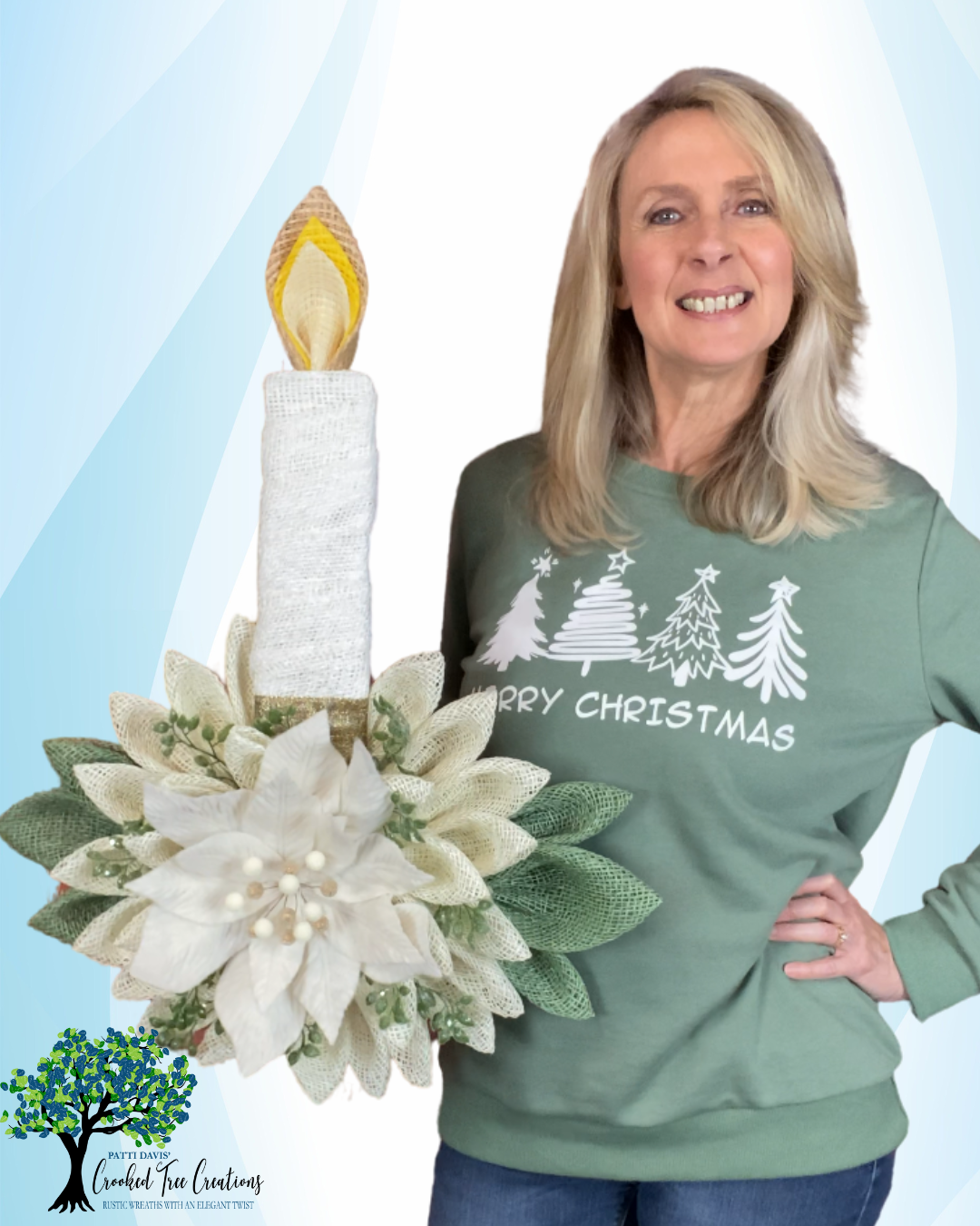 Christmas Candle Wreath with Calming Color Palette