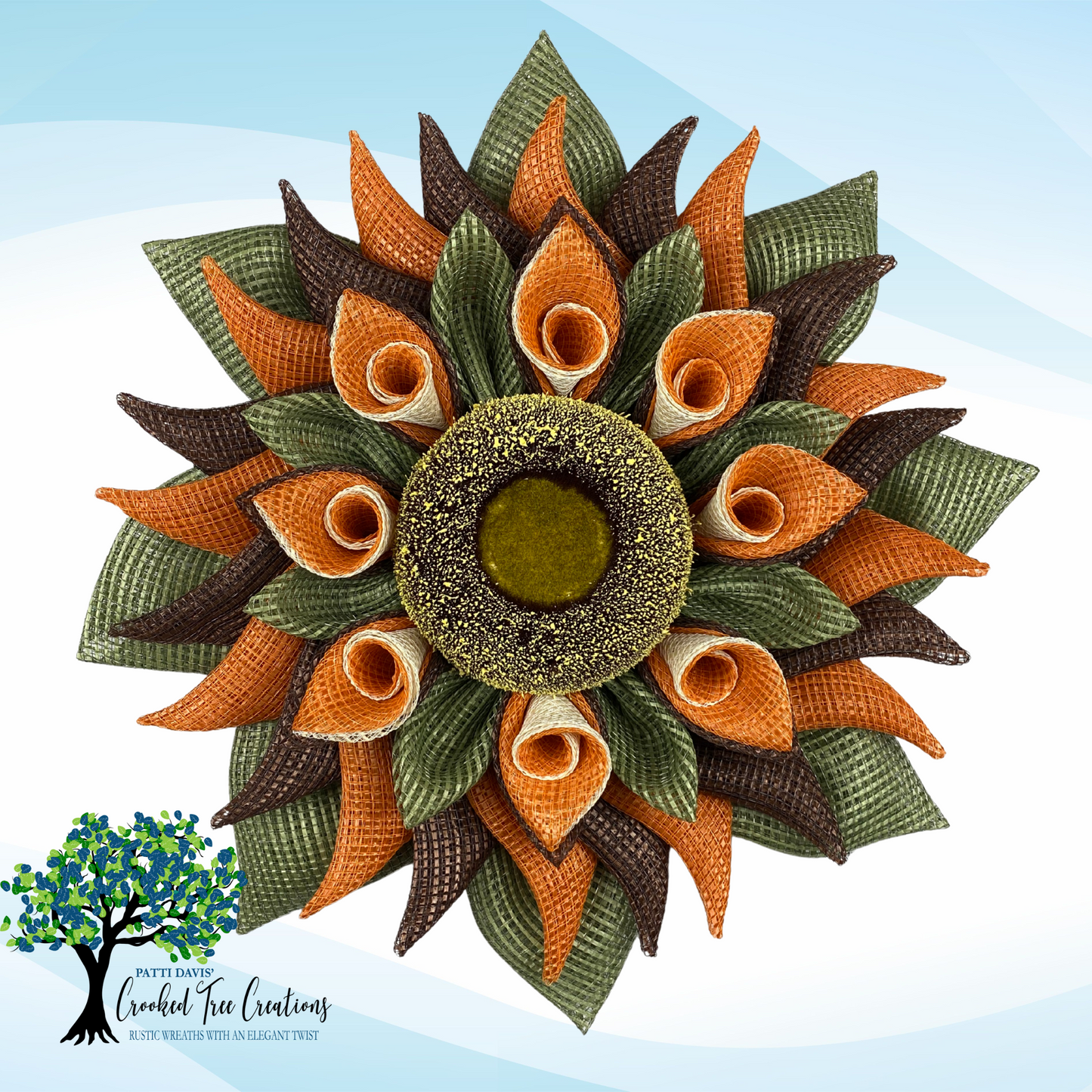 Swirl Fall Flower Wreath Video Tutorial