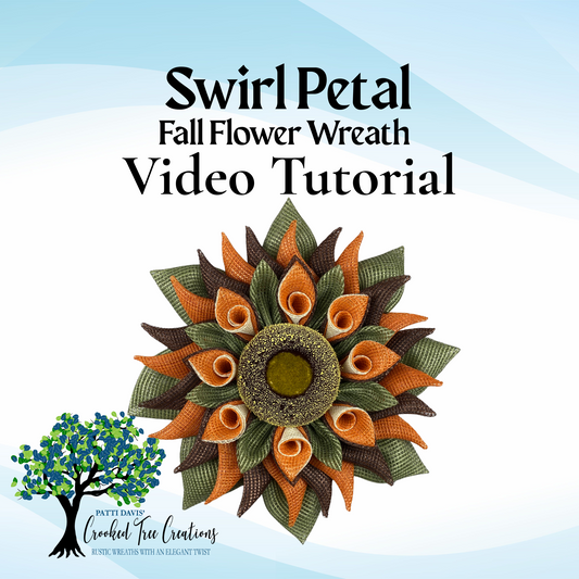 Swirl Fall Flower Wreath Video Tutorial