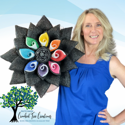 Swirl Petal Rainbow Wreath Video Tutorial