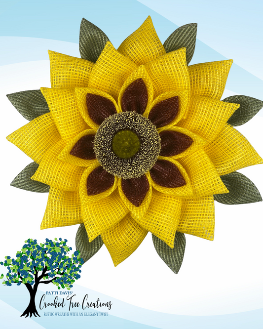 Burgundy and Yellow Sunflower Wreath