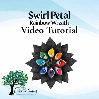 Swirl Petal Rainbow Wreath Video Tutorial