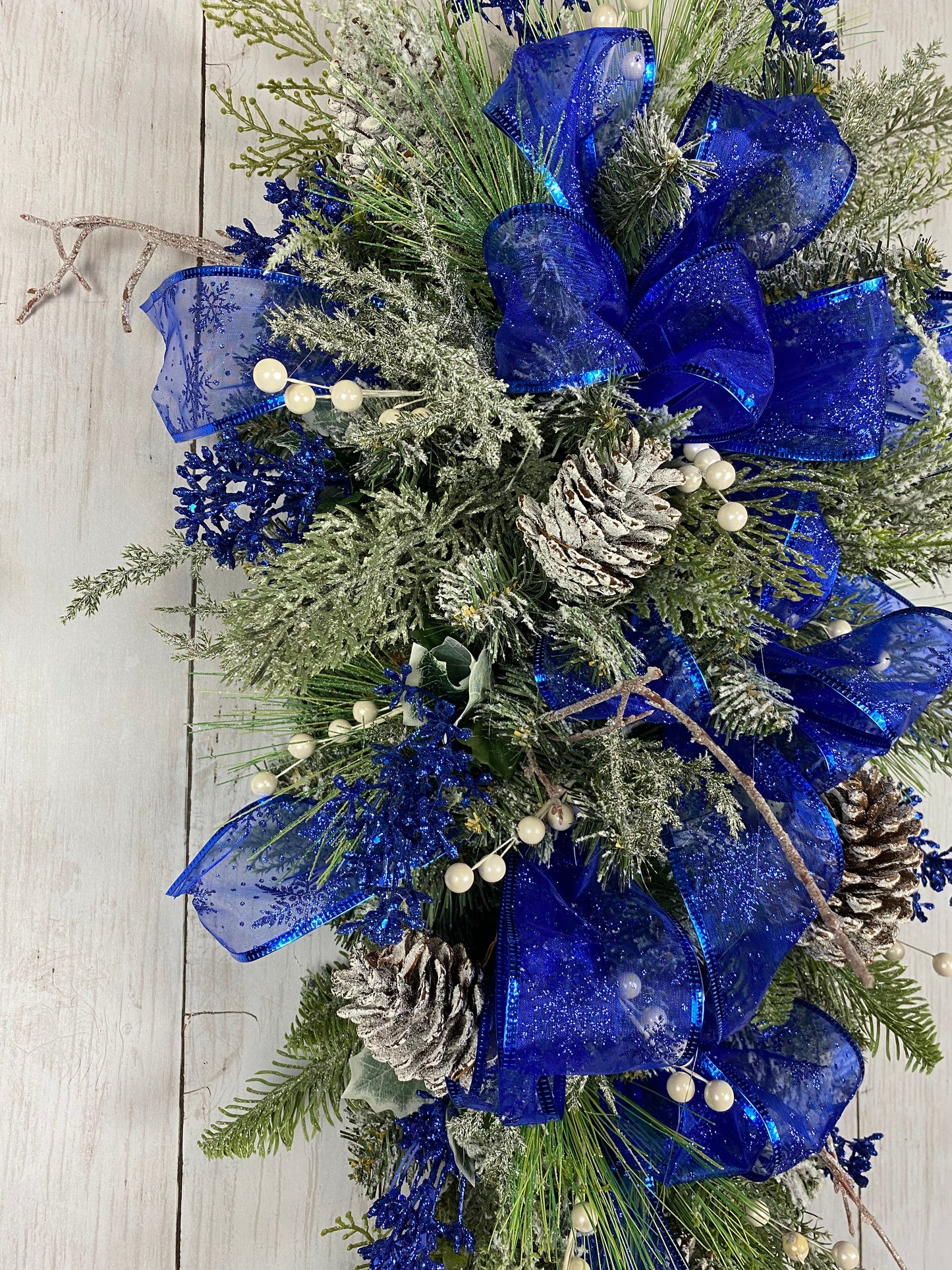 SOLD Christmas Pine Swag | Blue Christmas