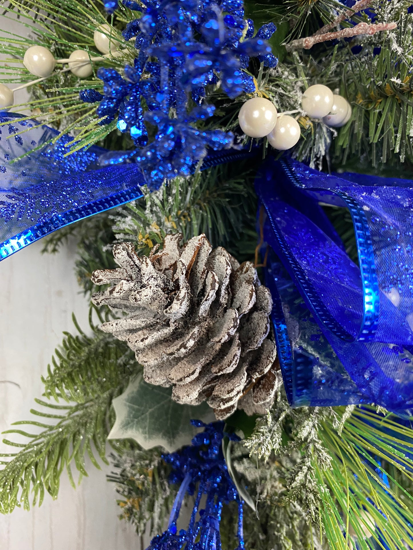 SOLD Christmas Pine Swag | Blue Christmas